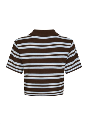 Mulann polo knit bluse Dark Brown Neo Noir